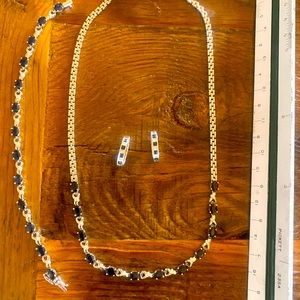 Sapphire Necklace Set